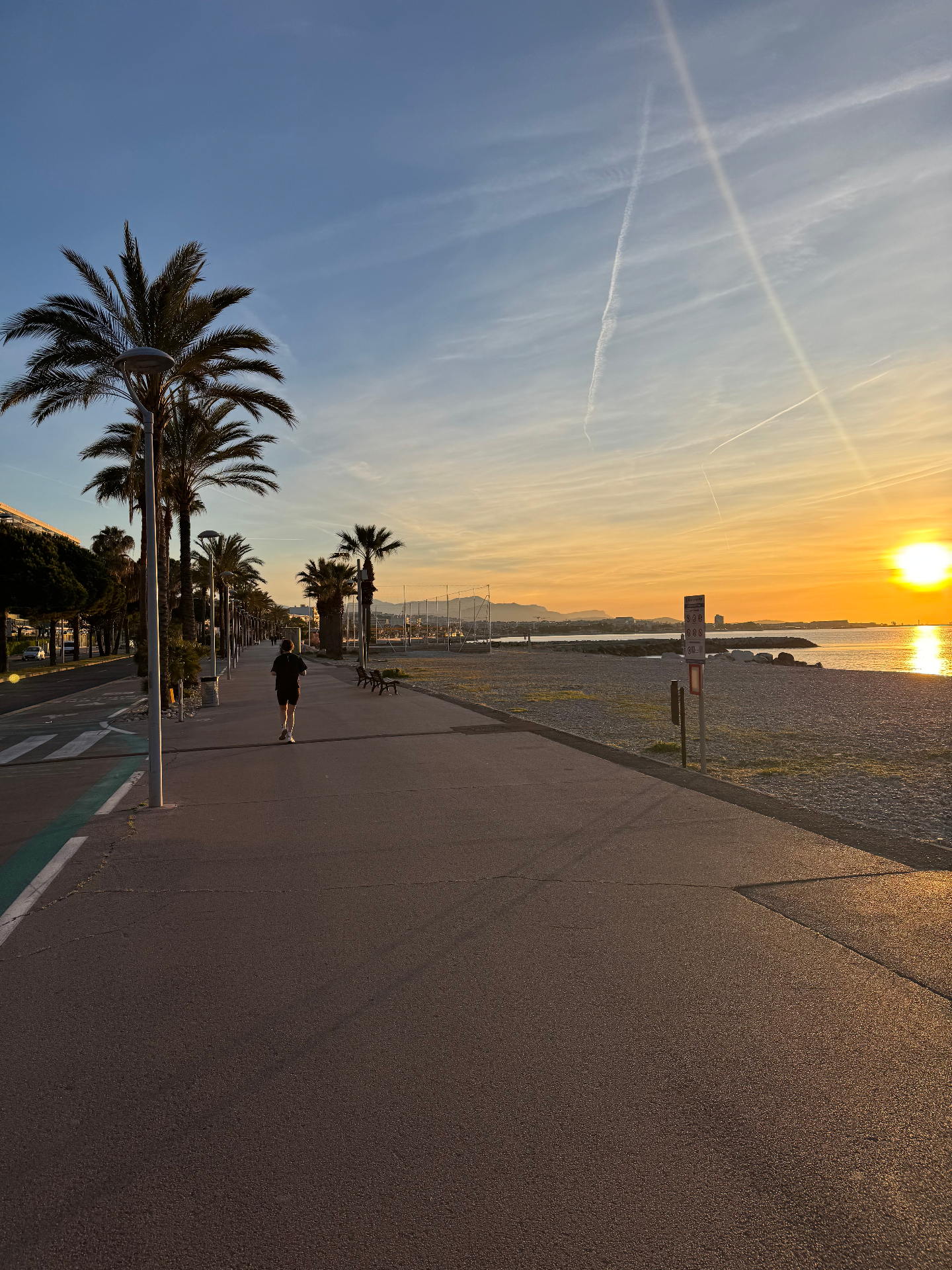 Löpning längs Medelhavskusten